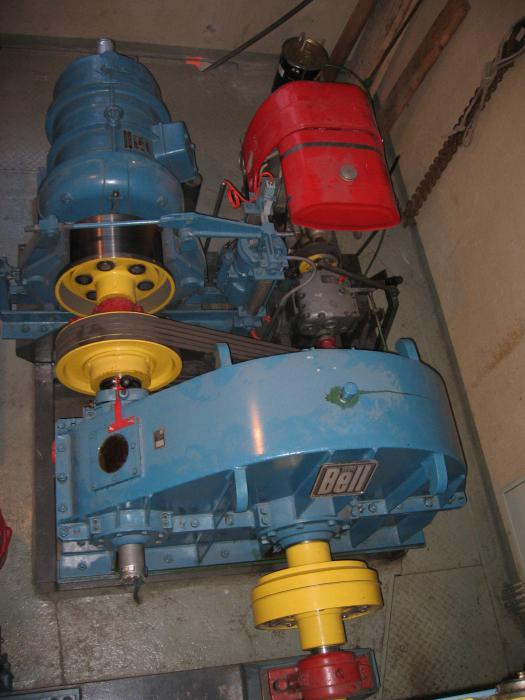Motor, Getriebe, Betriebsbremse, Verbrennungsmotor Notantrieb