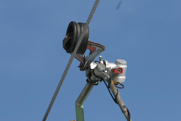 galet palpeur du détecteur de position du câble